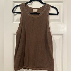 Brixton brown wide knit sweater tank
